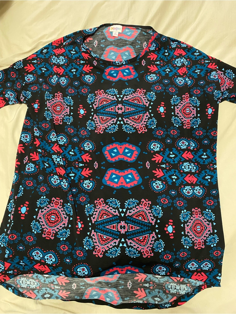LuLaRoe Irma Tunic Top Geometric Tribal Print